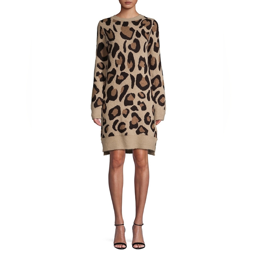 SFW Leopard Sweater Dress L